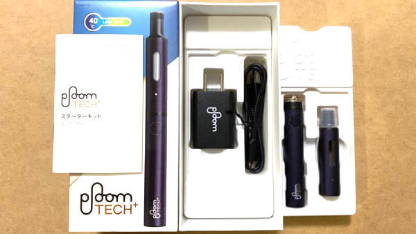 プルームテックプラス(Ploom TECH+)のスターターキット・セット内容