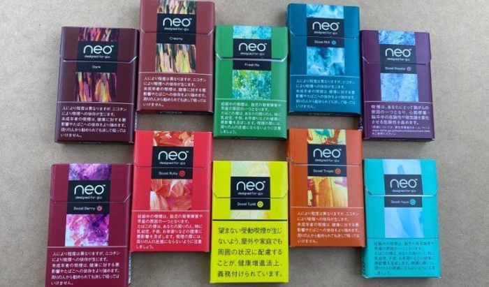 グローのネオスティック全種類のパッケージ