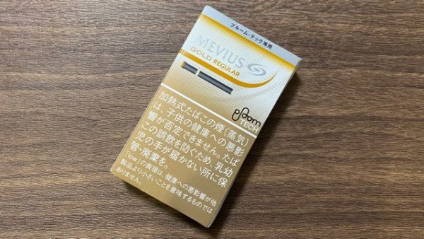 プルームテックのゴールドレギュラーたばこカプセルとカートリッジ