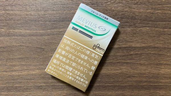プルームテックのゴールドメンソールパッケージ