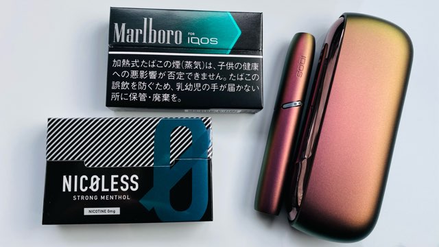 アイコスのブラックメンソールとニコレスのストロングメンソール