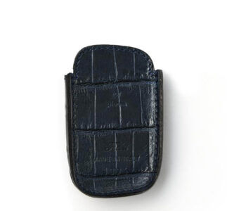 ネイビーのレザーカバー公式画像