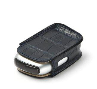 ネイビーのレザーカバー公式画像