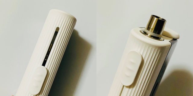 HIMASU 1Be3のデバイス・スライドレバーと金属チャンバー