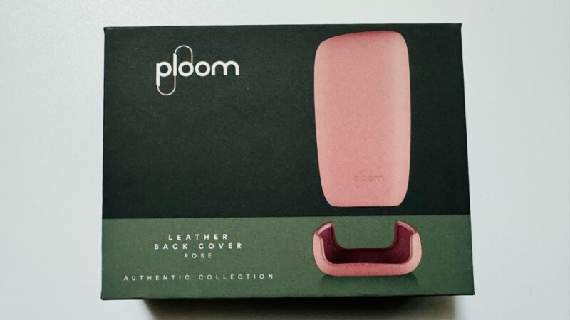プルームX レザーバックカバー ローズのパッケージ