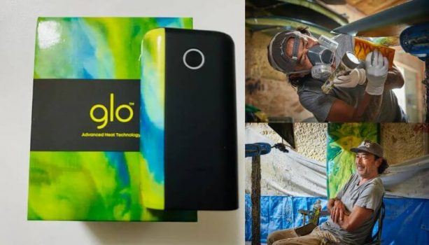 グローハイパープラスのウィンターエディションブラック本体とTappy