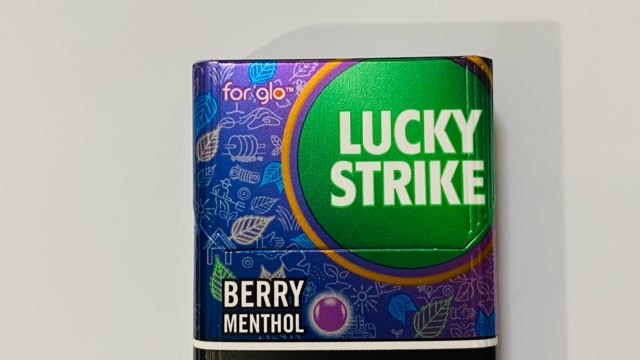 グローハイパー専用ラッキーストライク・ベリーメンソールのパッケージ