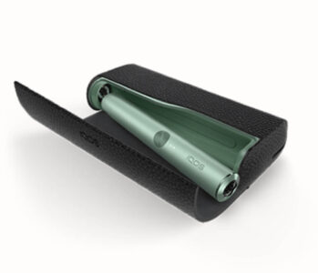 アイコスイルマプライム専用レザーフルラップカバーのオブシディアンブラック