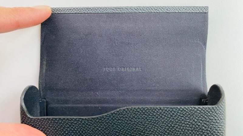 IQOSイルマプライム純正レザーフルラップカバーのオブシディアンブラック
