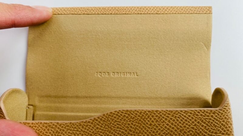 IQOSイルマプライム純正レザーフルラップカバーのゴールドカーキ