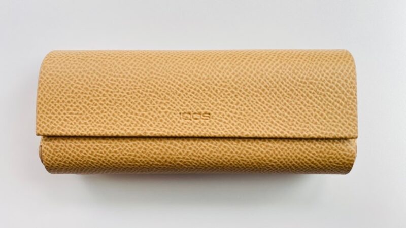 IQOSイルマプライム純正レザーフルラップカバーのゴールドカーキ