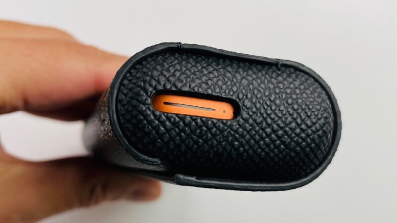 IQOSイルマプライム純正レザーフルラップカバーのオブシディアンブラック