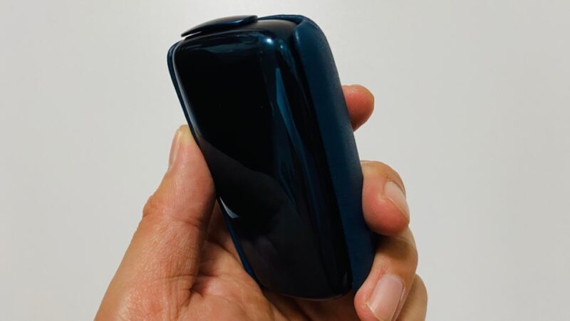 プルームX純正レザーバックカバーのブルー