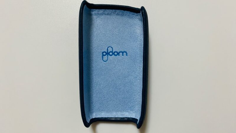 プルームX純正レザーバックカバーのブルー内側