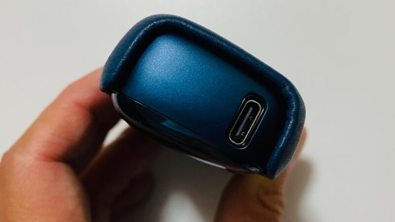 プルームX純正レザーバックカバーのブルー