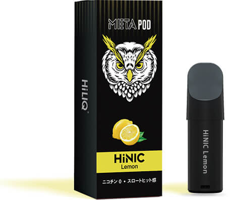 HiNICレモンのパッケージとカートリッジ
