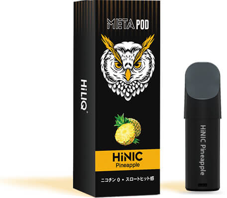 HiNICパイナップルのパッケージとカートリッジ
