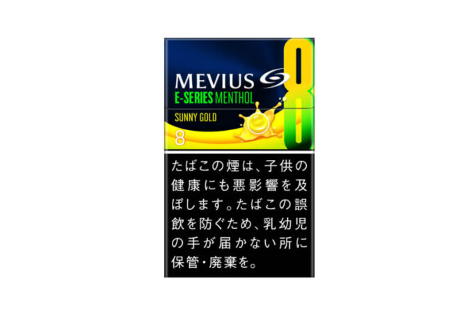 メビウス・Eシリーズ・メンソール・サニーゴールド・8のパッケージ