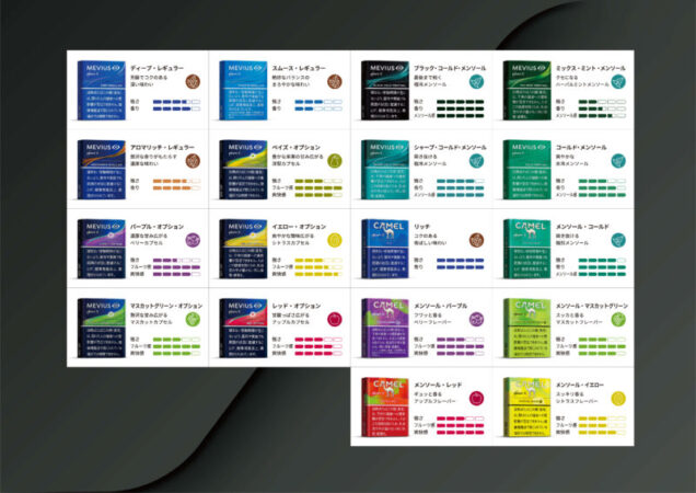 プルームXのたばこスティック全18種類