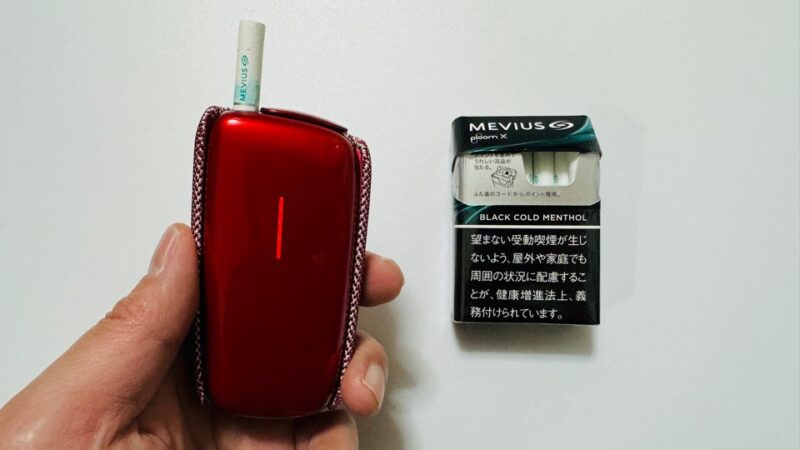 プルームXアドバンスドのオライトレッドとたばこスティック