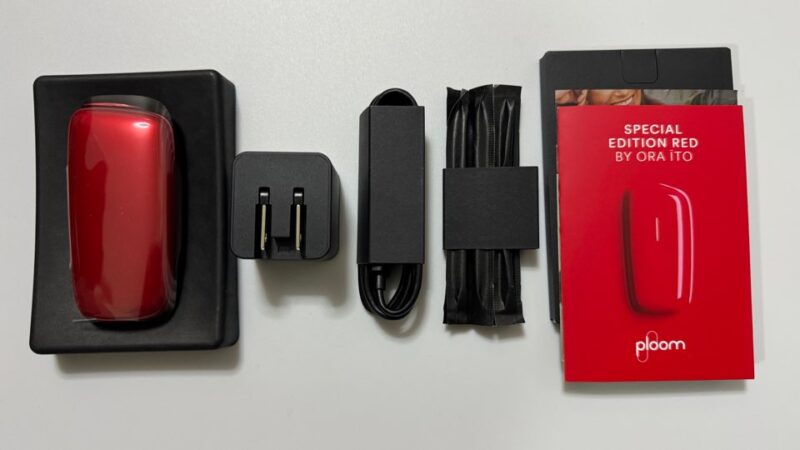 プルームXアドバンスド オライトレッドの付属品