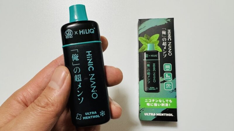 HiNIC NANO 俺の超メンソのデバイスとパッケージ