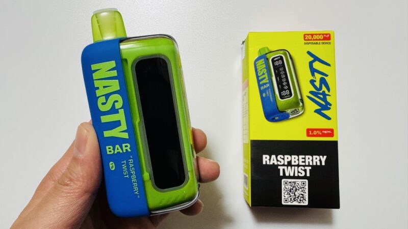 NASTY BAR 20000 ラズベリーツイストのデバイスとパッケージ