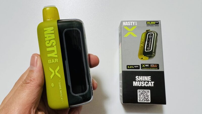 NASTY BAR Xのシャインマスカットのデバイスとパッケージ