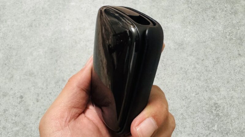 ｐジェットブラックのプルームキューブとレザーバックカバー