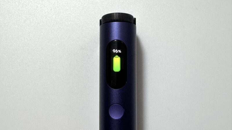 グローハイパープロのオニキスパープル実機ディスプレイ