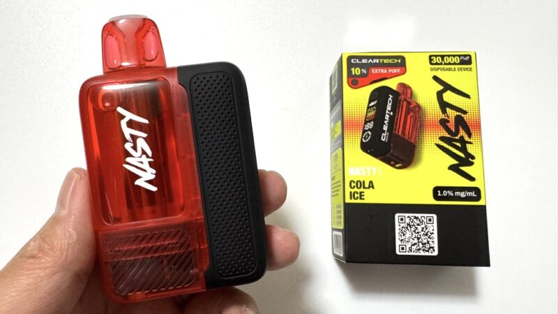 NASTY BAR CLEAR 30000 コーラアイスのデバイスとパッケージ