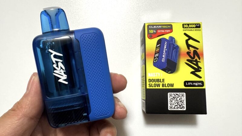 NASTY BAR CLEAR 30000 ダブルスローブローのデバイスとパッケージ