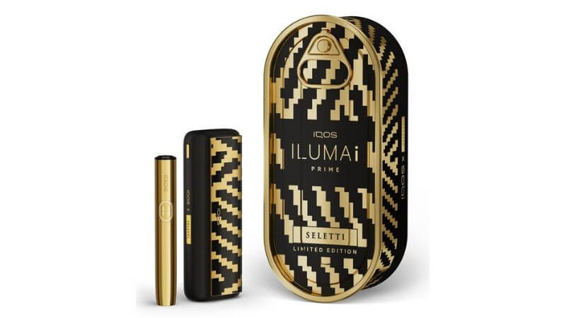 アイコスイルマアイプライム セレッティモデルのデバイスとパッケージ