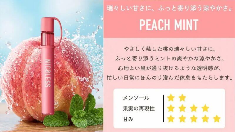 ニコレスベイプ2 ピーチミントの詳細
