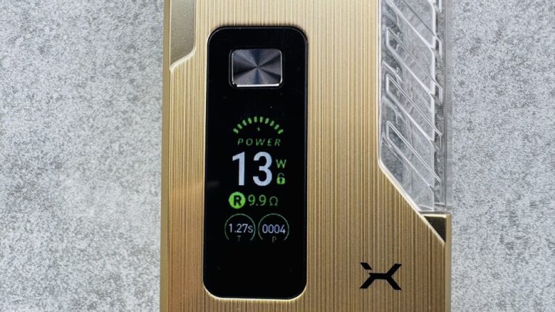 VAPE Xのデバイスディスプレイ