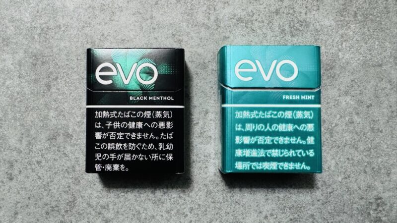 EVO（エボ）から「ブラック・メンソール」と「フレッシュ・ミント」が新登場！