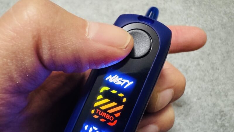 NASTY BAR CLEAR X キック上のモード変更ボタン