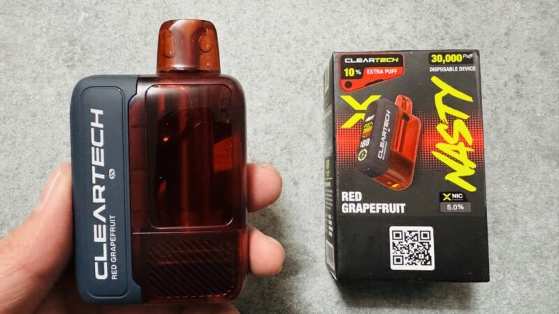 NASTY BAR CLEAR X キック上 レッドグレープフルーツのデバイスとパッケージ