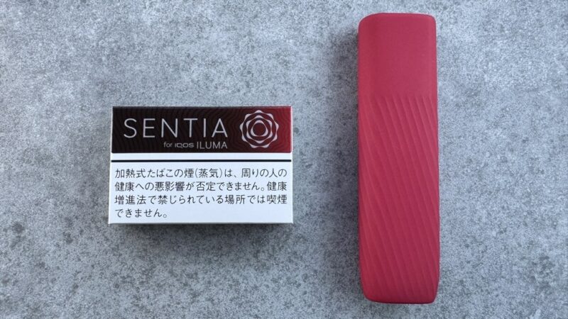 センティア アイシー レッドのパッケージとイルマiワンのデバイス
