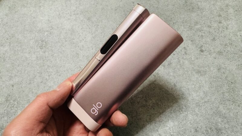 グローヒーロプラス ローズクォーツのペンと充電ケース