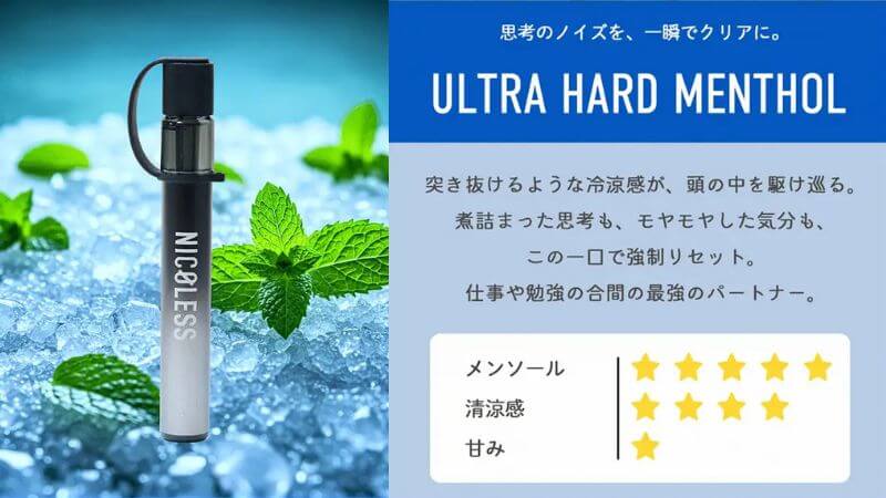 ニコレスベイプ2 ウルトラハードメンソールの詳細