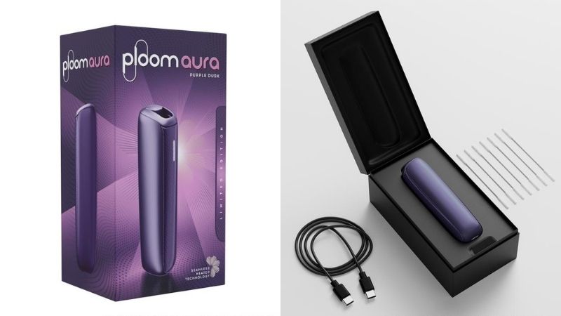 プルームオーラ パープルダスクのパッケージとセット内容