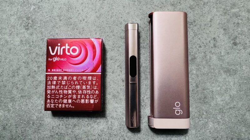 ヴァルト・ブライト・チェリー・クリックのパッケージとグローヒーロプラス本体