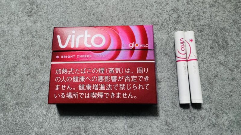 ヴァルトブライトチェリークリックのパッケージとタバコスティック