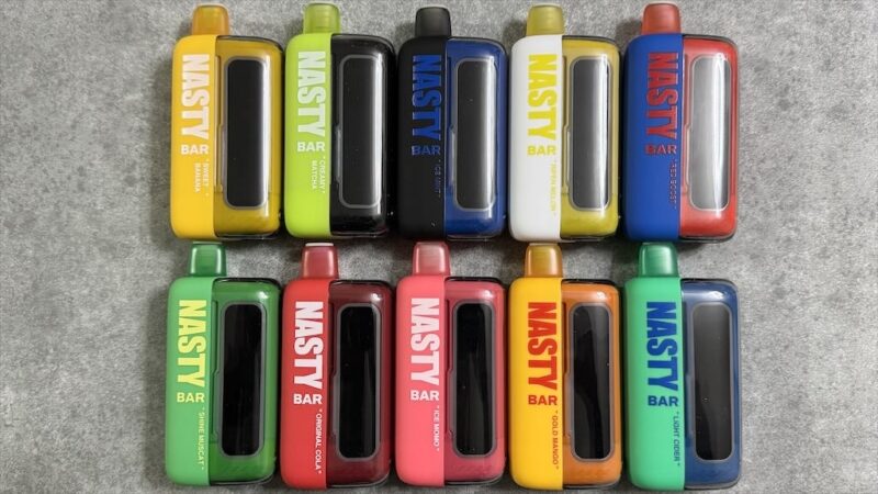 ノンニコチンのNASTY BAR 20000が新登場！全10種類のフレーバーを吸ってみた