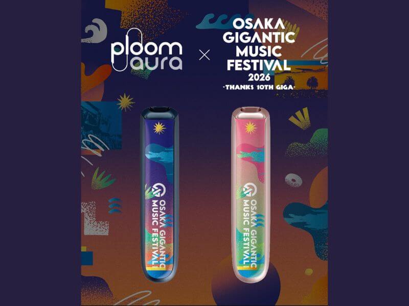 プルームオーラとOSAKA GIGANTIC MUSIC FESTIVAL 2026のコラボフロントパネル