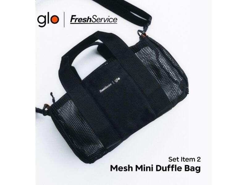 グロー×フレッシュサービスのMesh Mini Duffle Bag