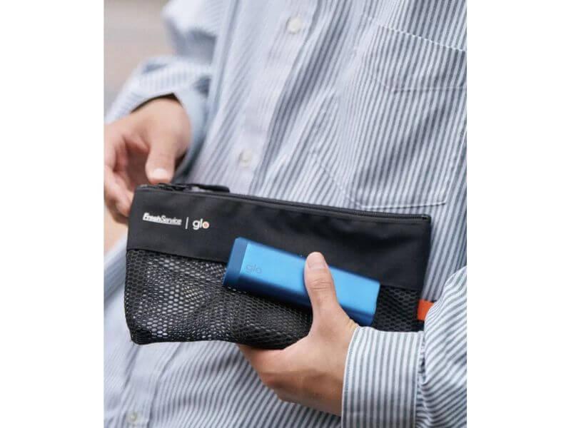 グロー×フレッシュサービスのMESH UTILITY POUCH